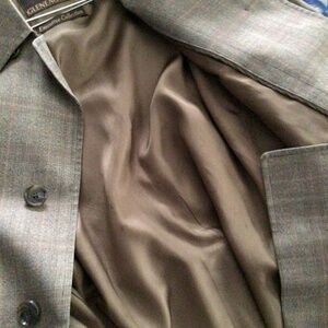 Brooks brother double breasted rain coat with wool zip in lining size 44r